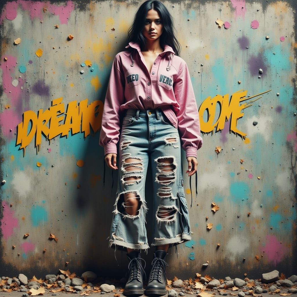 Androgynous Prince in Grunge Aesthetic