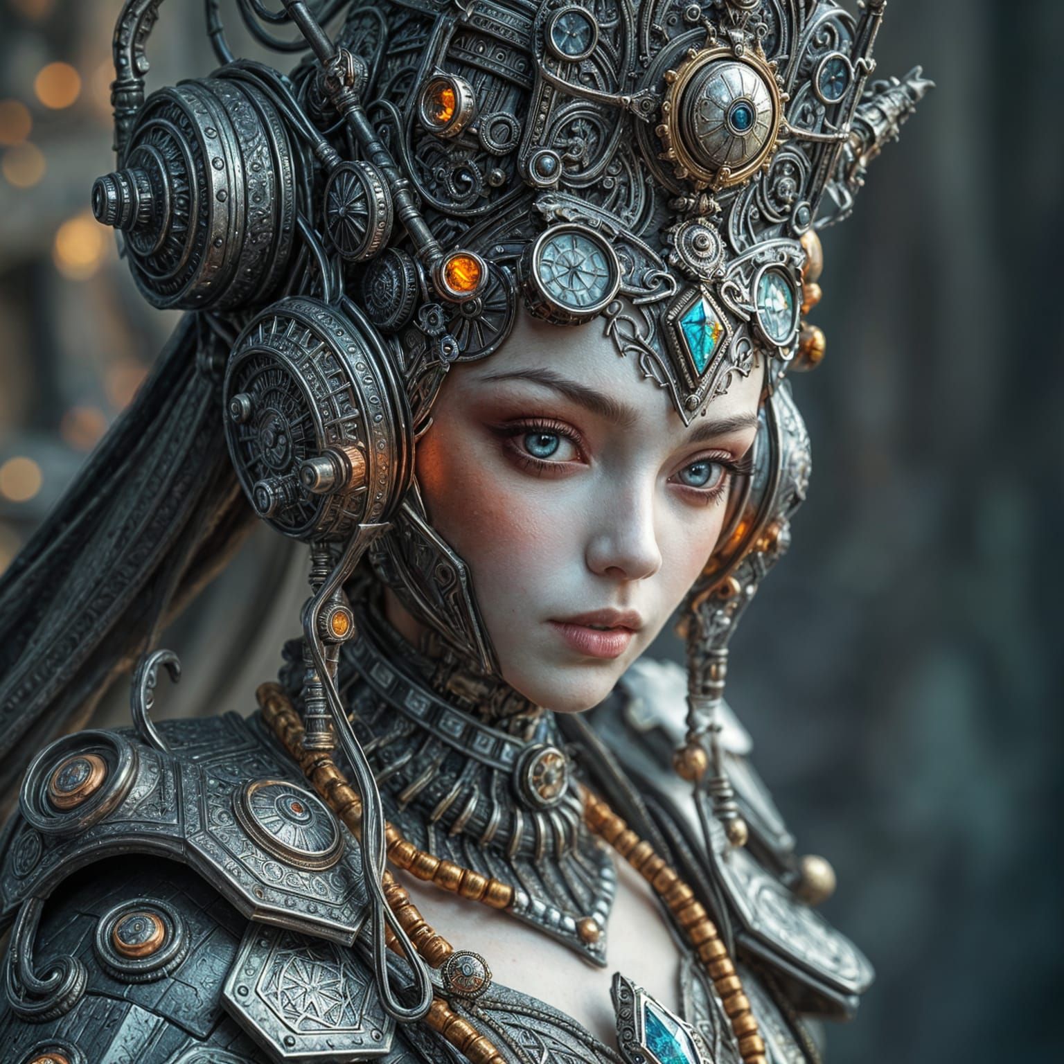 Steampunk Android Queen of Ice and Fire