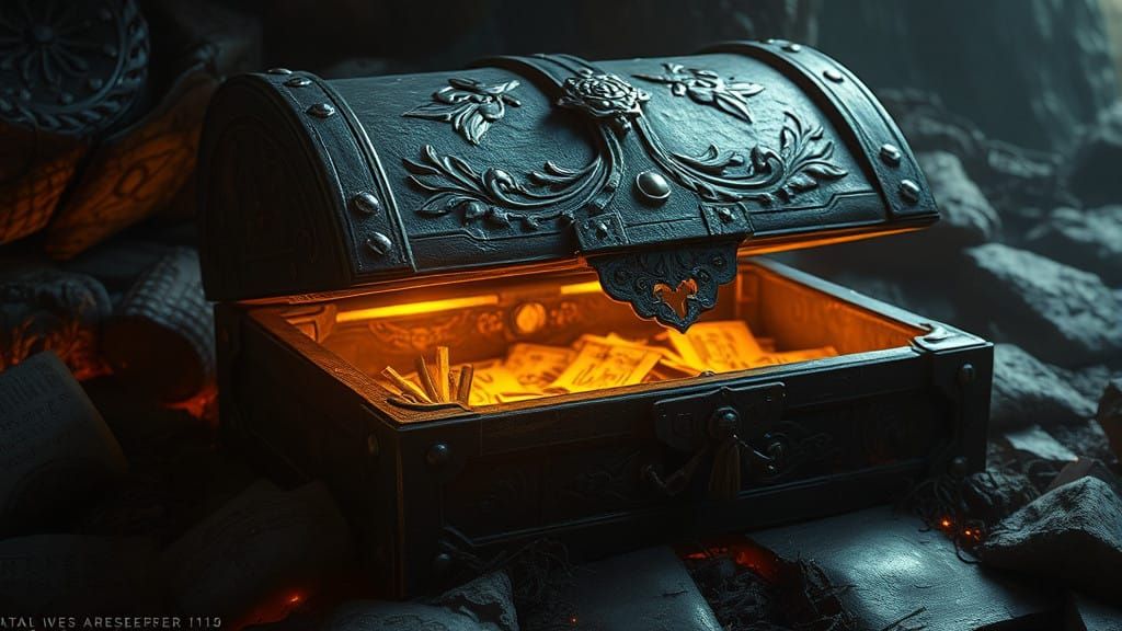 Treasure Chest Awaits with Golden Glow