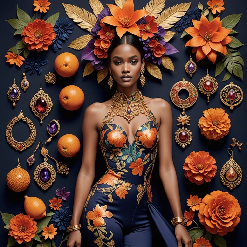 Psychedelic Garden Bloom in Cosmic Mystery