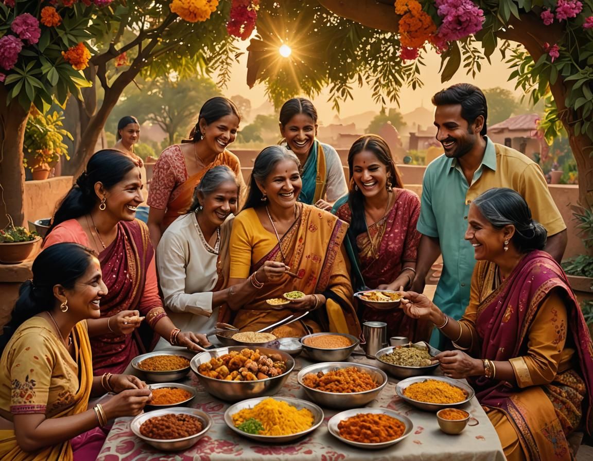 Indian Friends helping each other or sharing joyful moments,...