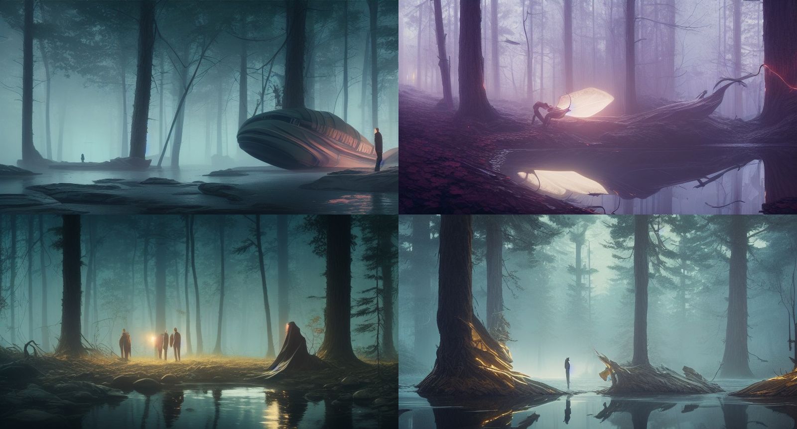 Ominous River Portrait with Global Illumination