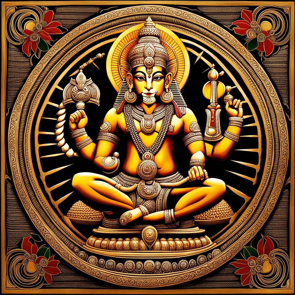 Airavata and Hanuman Fusion: Mythological Marvel