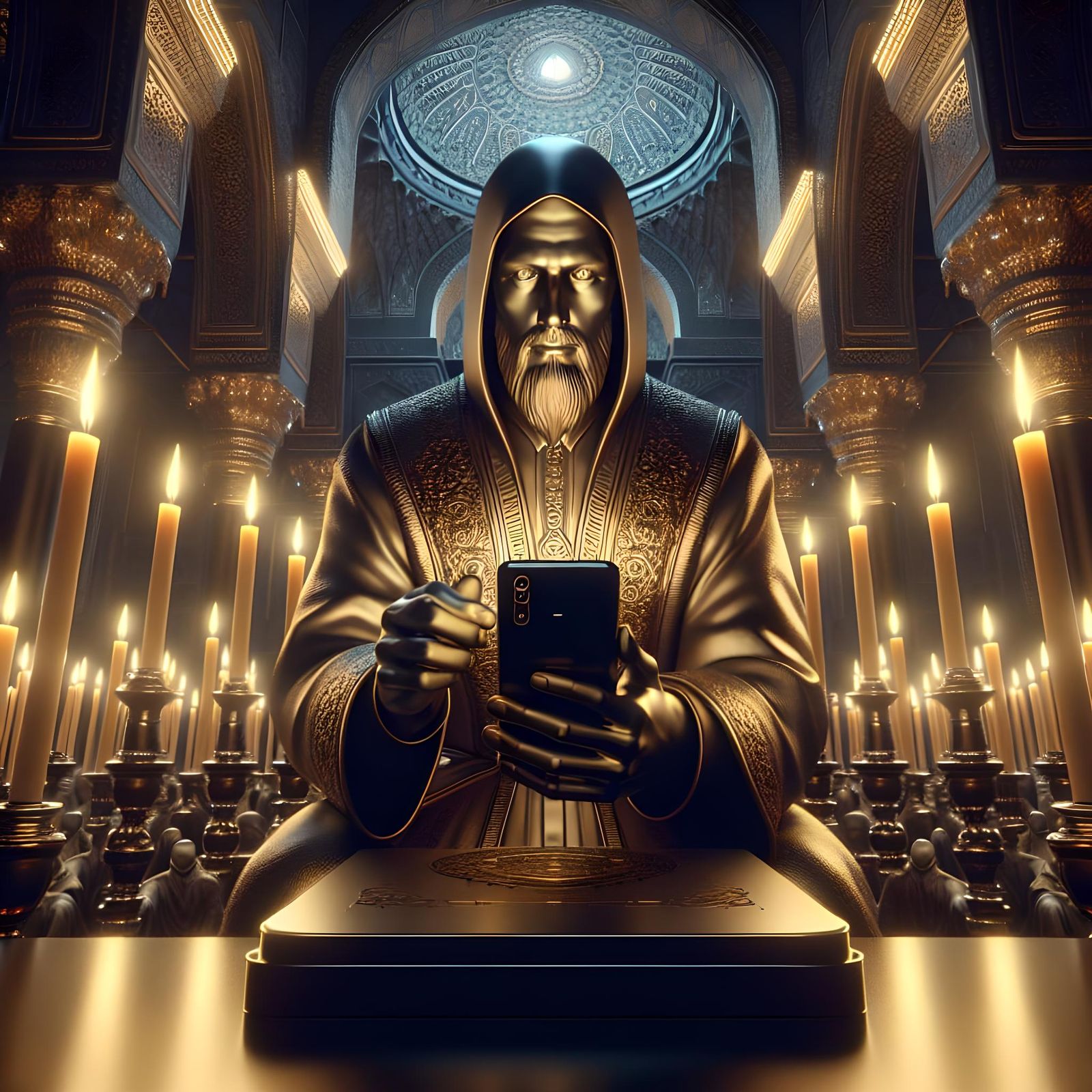 Rasputin's Modern Selfie: 8K Photorealistic Portrait