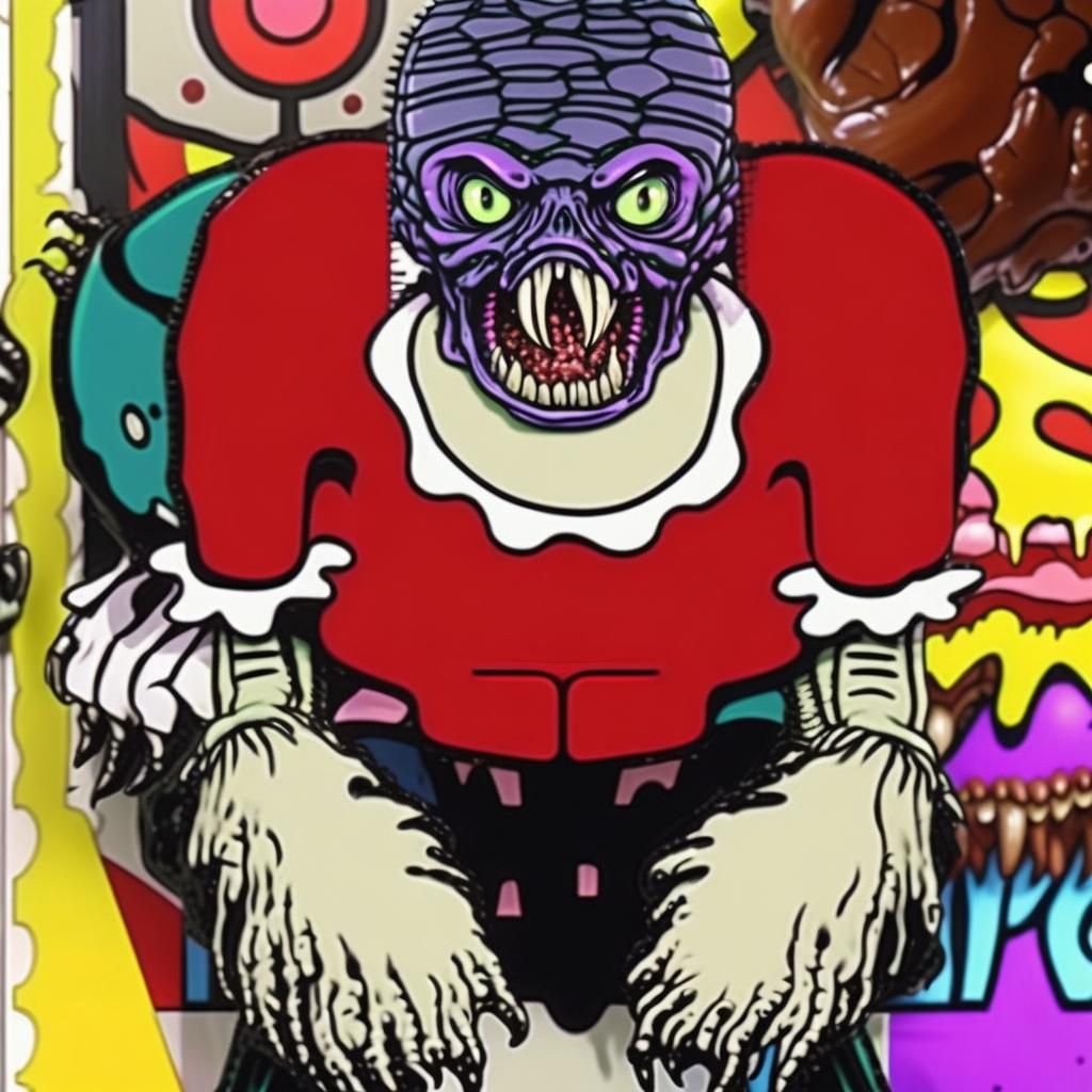 Clownwave Creature: A Gwar-Inspired Biopunk Nightmare