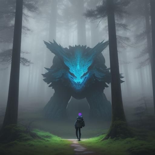 Anime Pokémon Creature in Mystic Forest