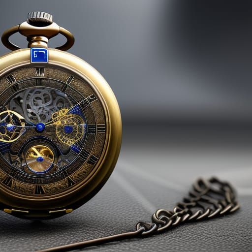 Intricate Steampunk Pocket Watch in 8K Resolution