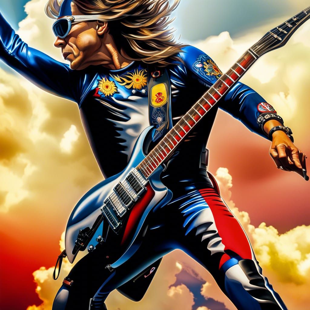 Eddie Van Halen wearing sunglasses