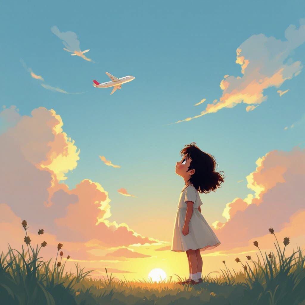 Young Arab Girl Dreams of Flight Attendant Career