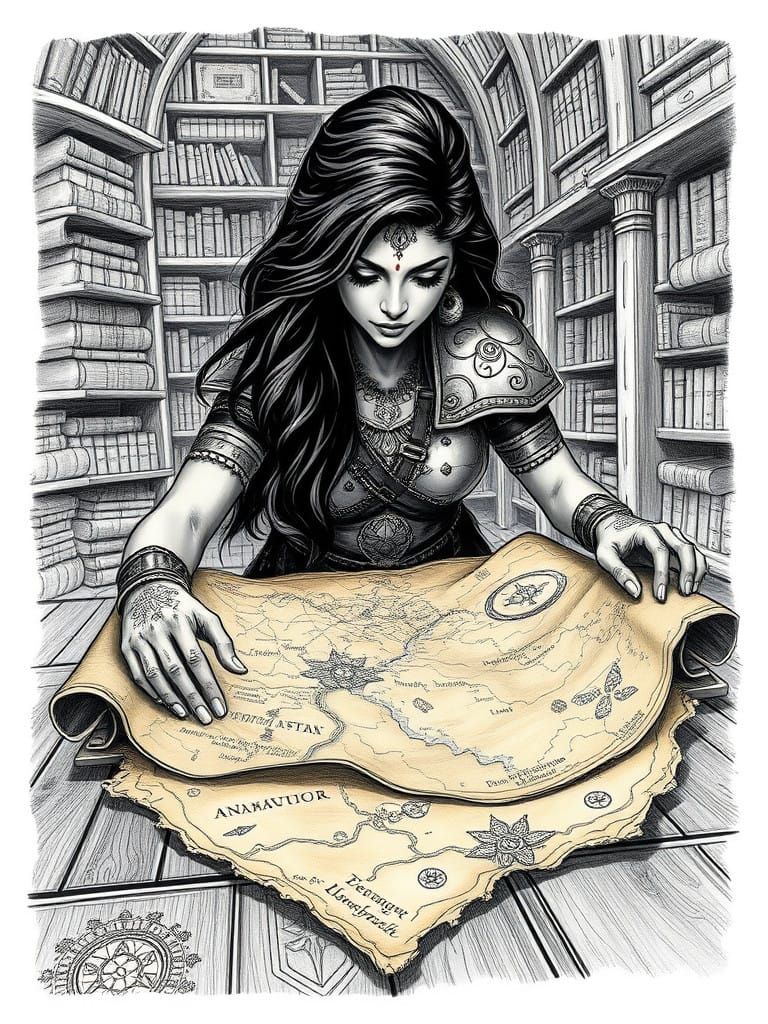 Adventurer uncovers secrets in ancient library