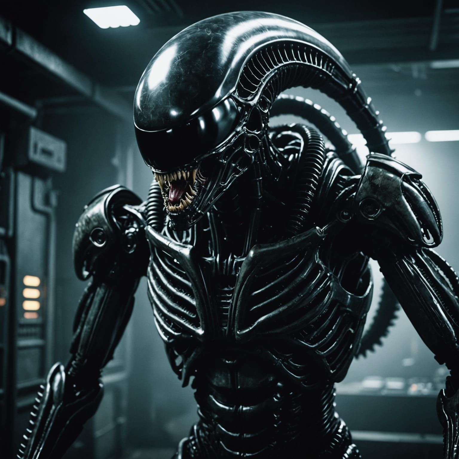 Dramatic Xenomorph Film Still