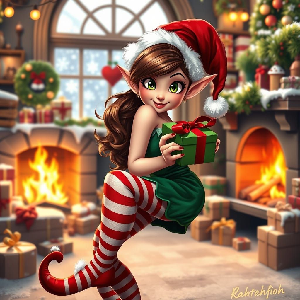 Whimsical Holiday Fantasy with Mischief and Sparkle