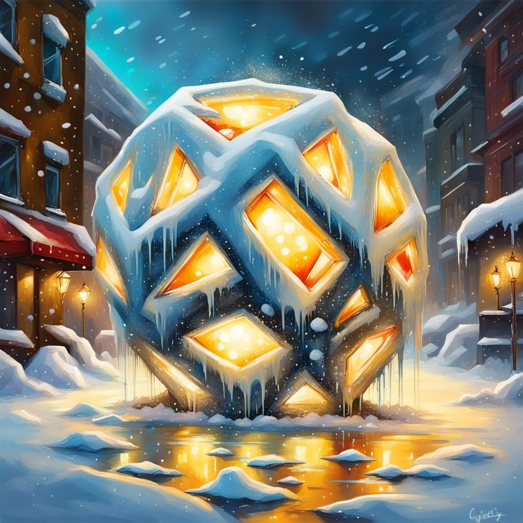 Christmas Wedding in Graffiti Art Style