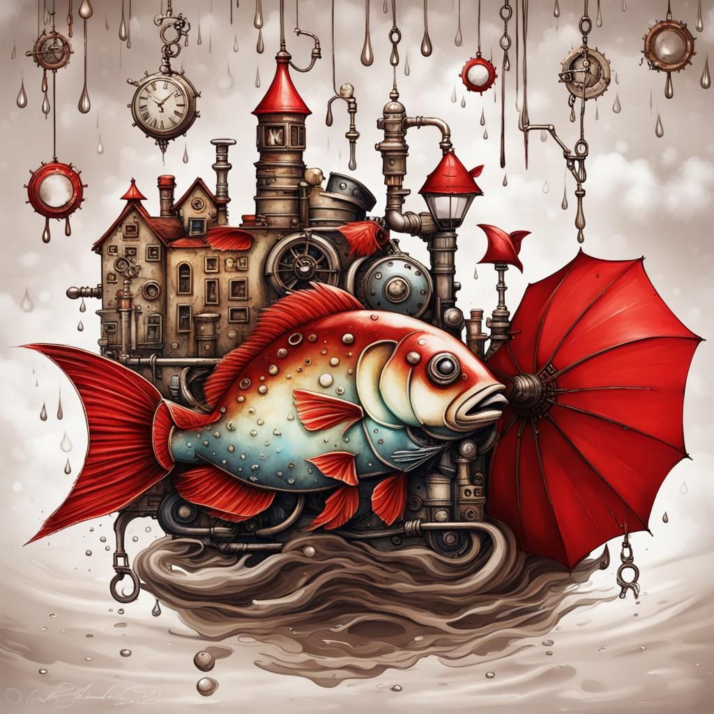 Fish in red