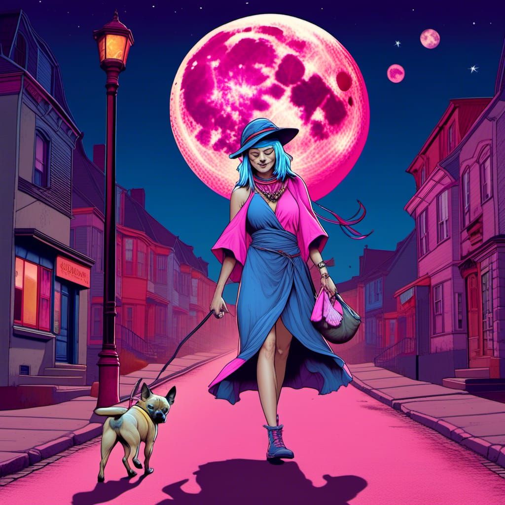 Blue witch and a Chug named Maggie Mae