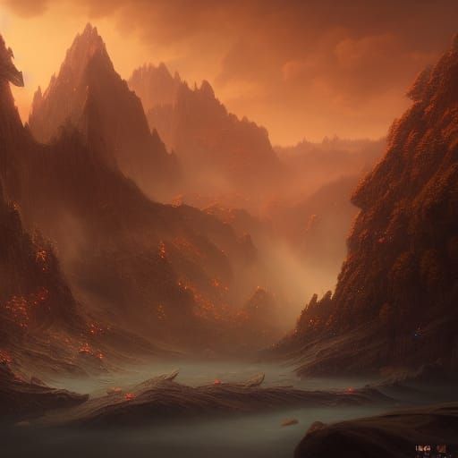 Fantastical Matte Painting in Deep Color