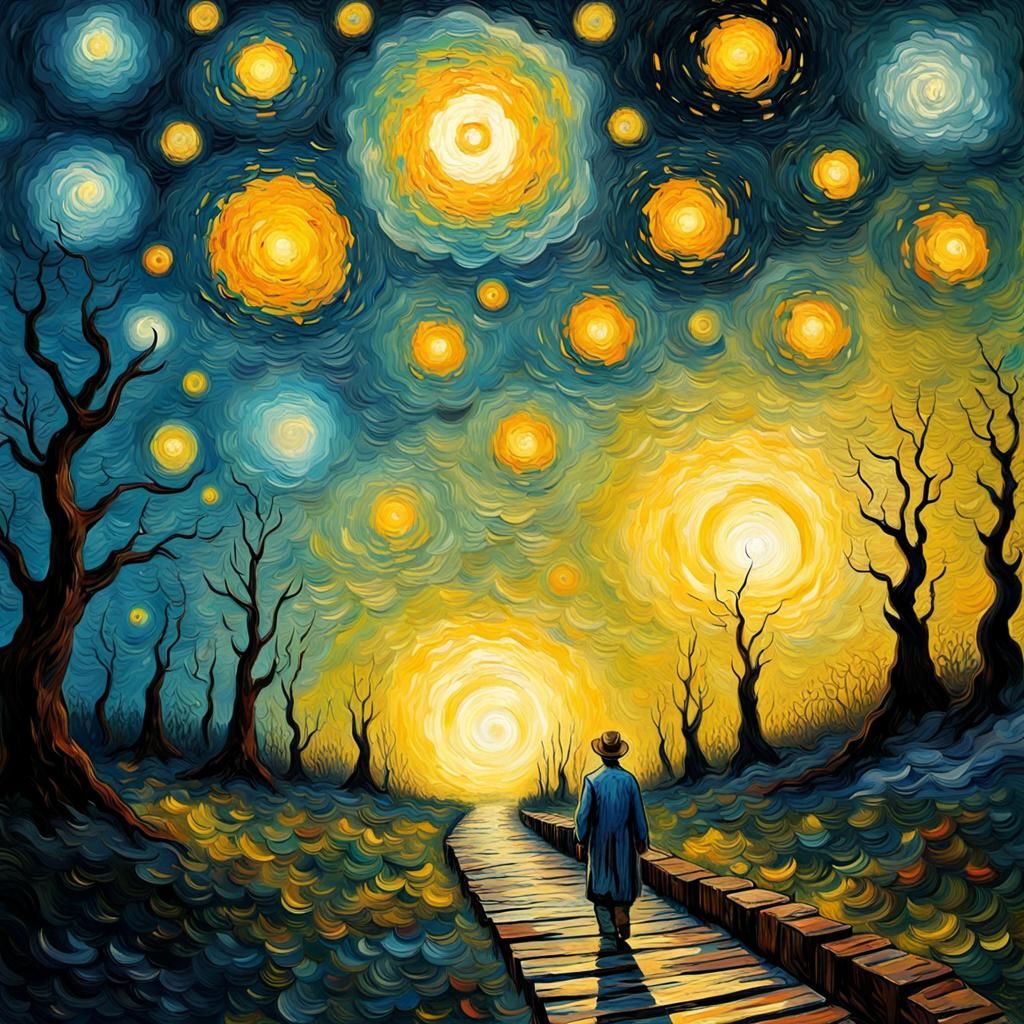 Fantasy Universe Pathway: Van Gogh and Burton Styles
