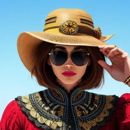 Hyperrealistic Future Scene with Sunglasses