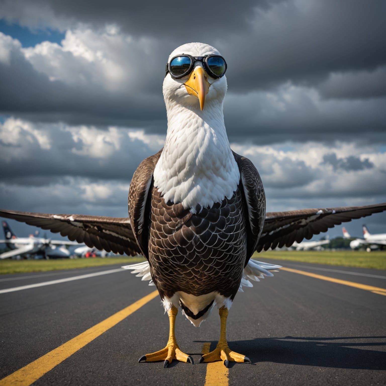 Giant Albatross Takes Flight in Cinematic HDR