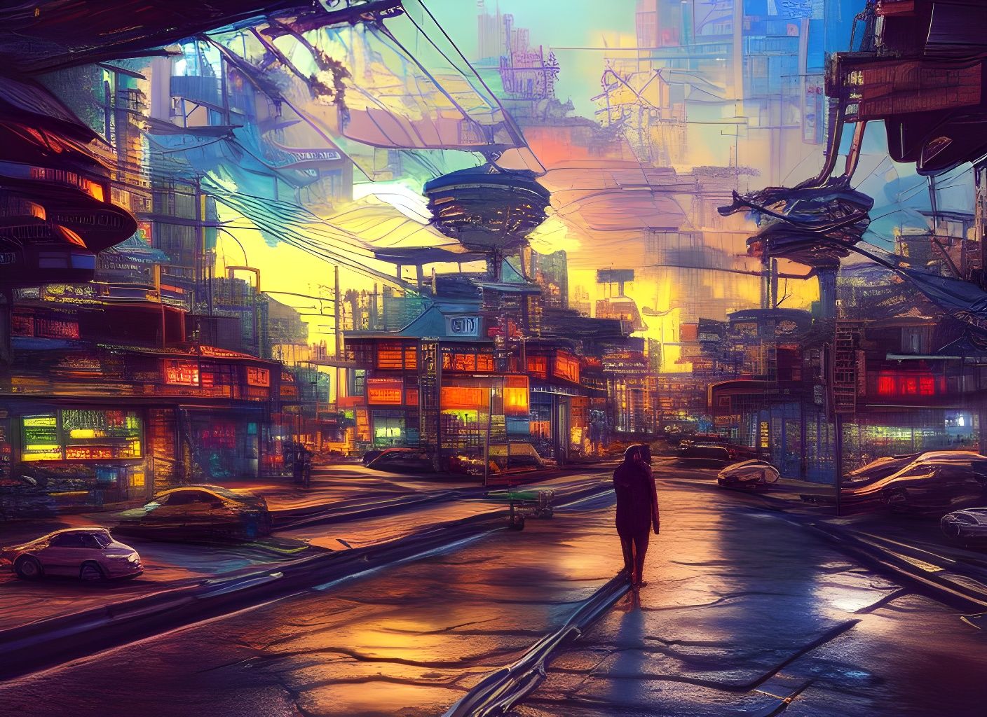 Cyberpunk city