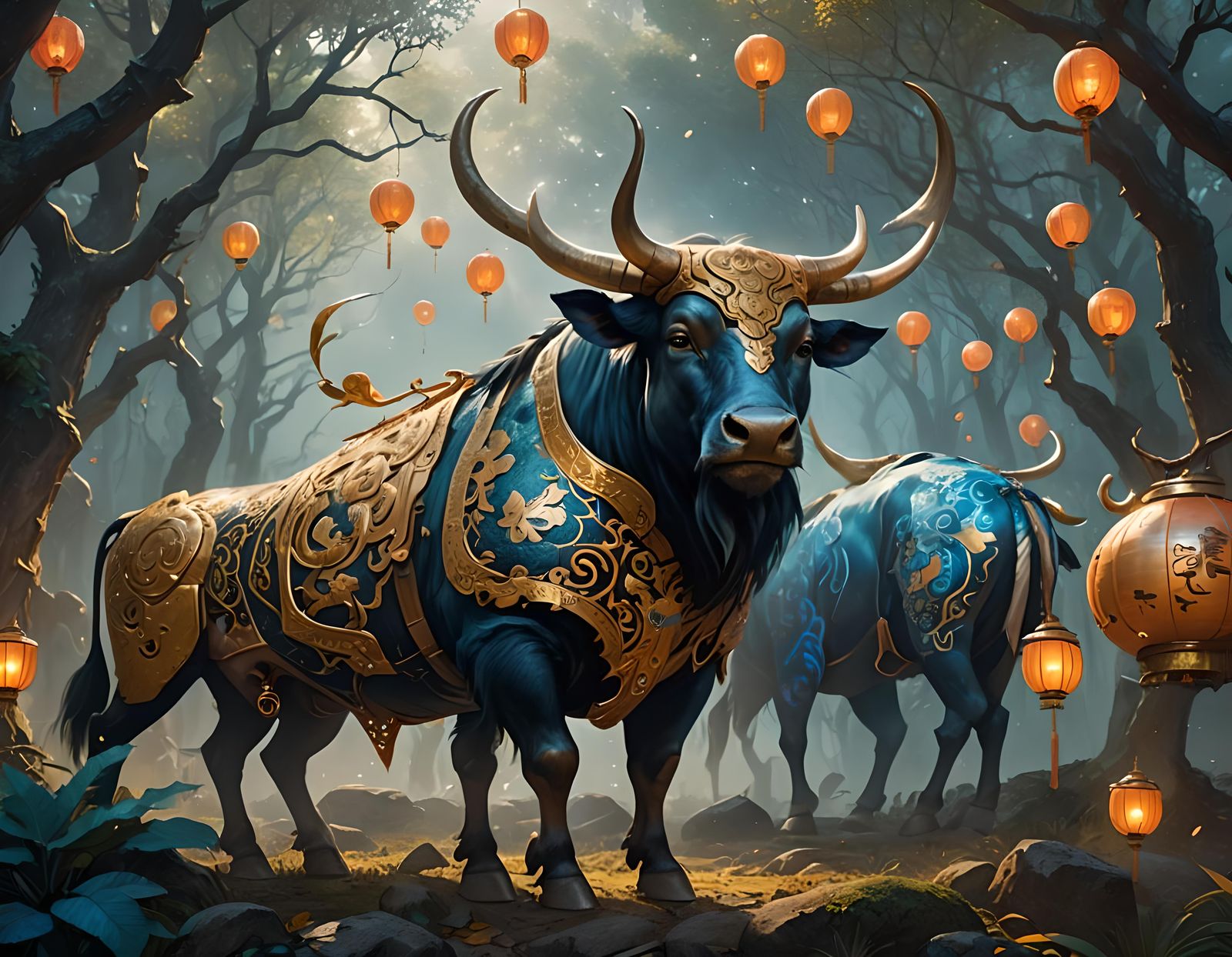 Ox Chinese Zodiac Fantasy Concept Art