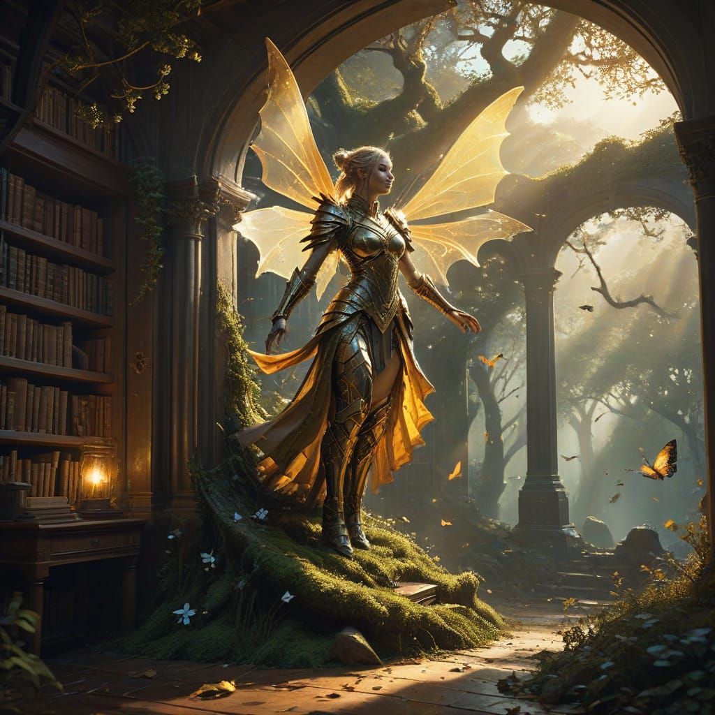 Ethereal Hyperrealist Scene of a Dragon Tree and Spherical L...