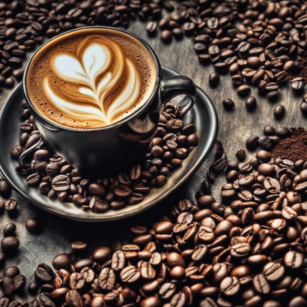 Hyperrealistic Coffee Close-Up in High Definition