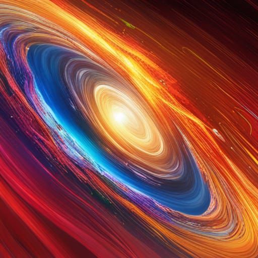 Hyperrealistic Galaxy Splash Art in Vivid Color