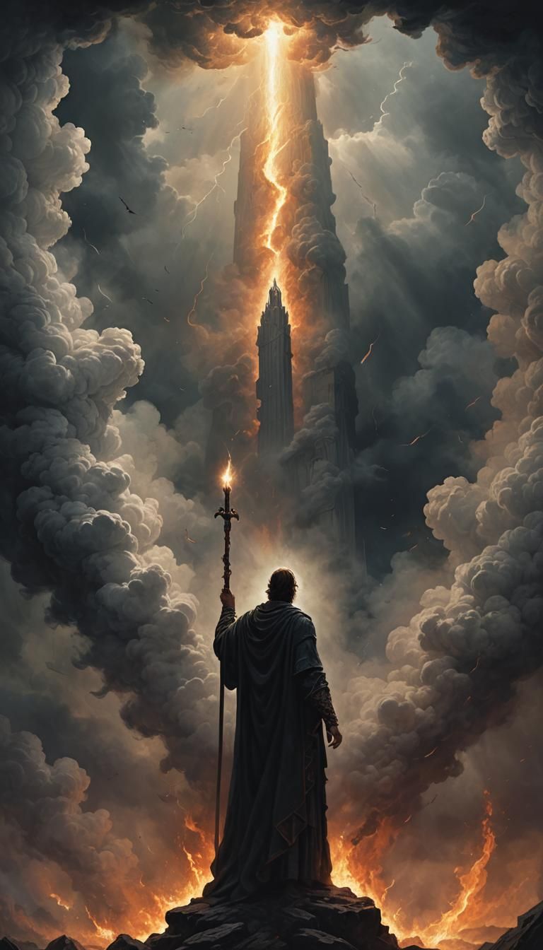 Pillar of Cloud and Fire Guiding Travelers