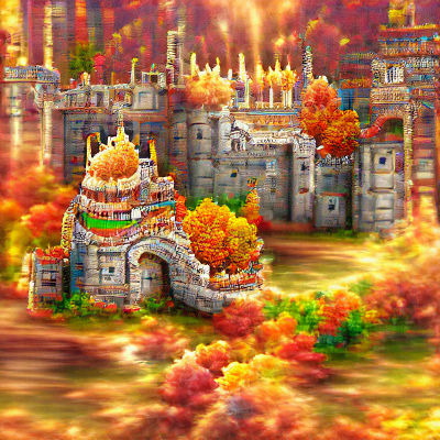 Autumn Fantasy Kingdom Castle in 8K Resolution