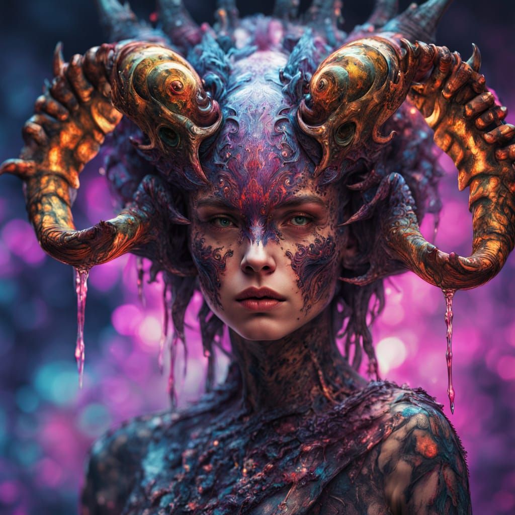 Surrealistic Hybrid Creature Battles in a Fractal Arena