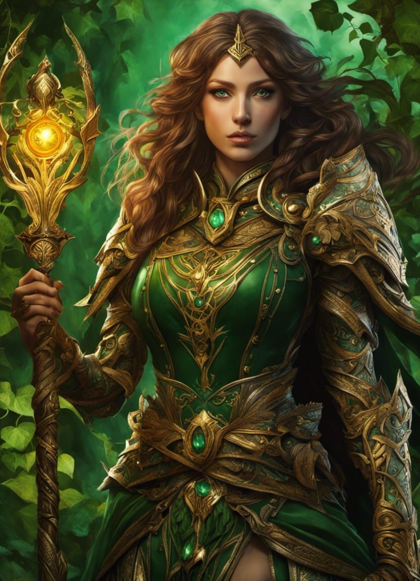 Ivy Magic Warrior Sorceress in Fantasy Armor