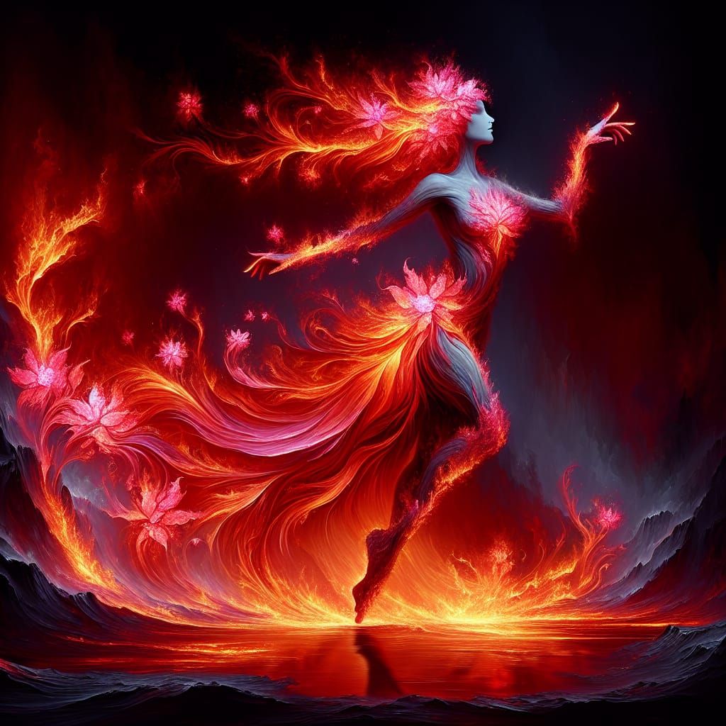 Floral Fire Spirit