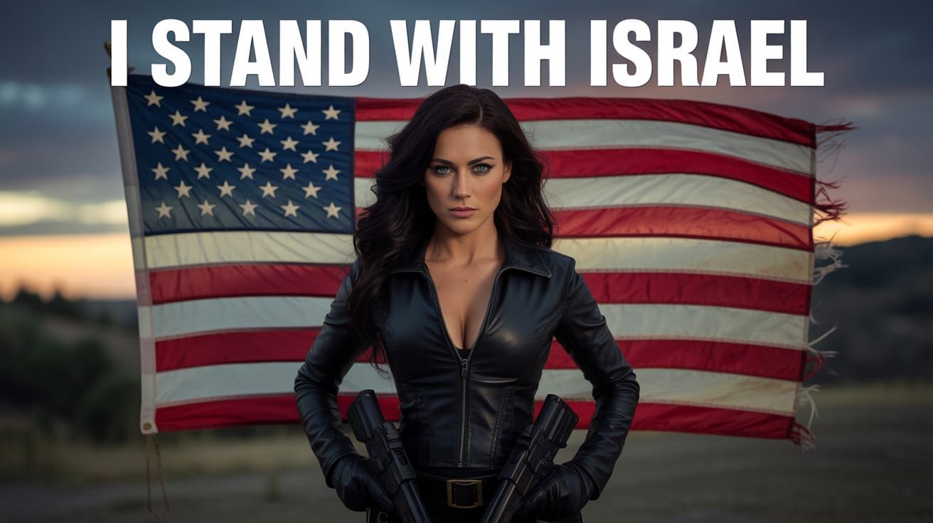 Strong Woman with Guns Stands with Israel