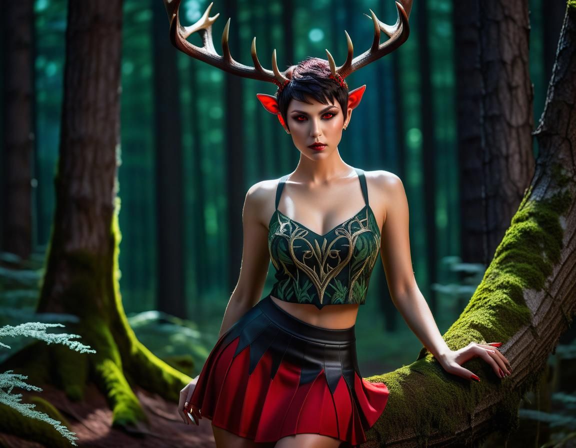 Demonic Forest Girl and Forest God