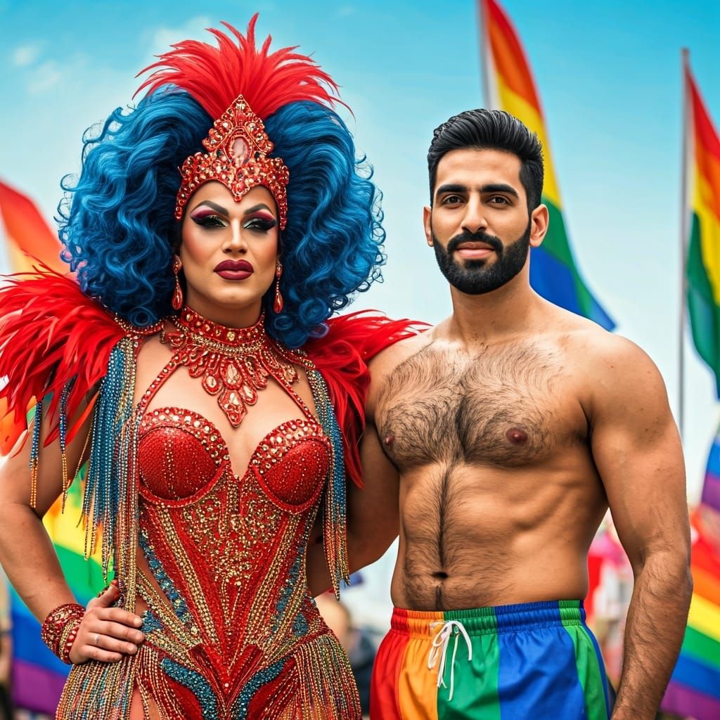 Pride Parade: Arab Man and Drag Queen Celebrate
