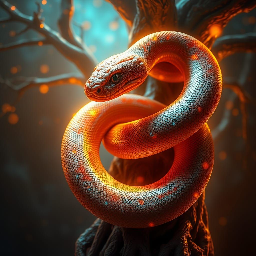Mystical Corn Snake in Fantasy Realm
