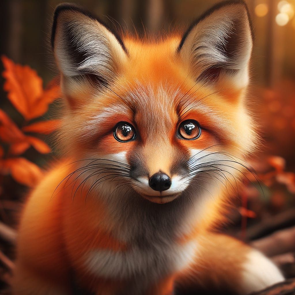 Enchanting Orange Fox in Vibrant Autumn Habitat