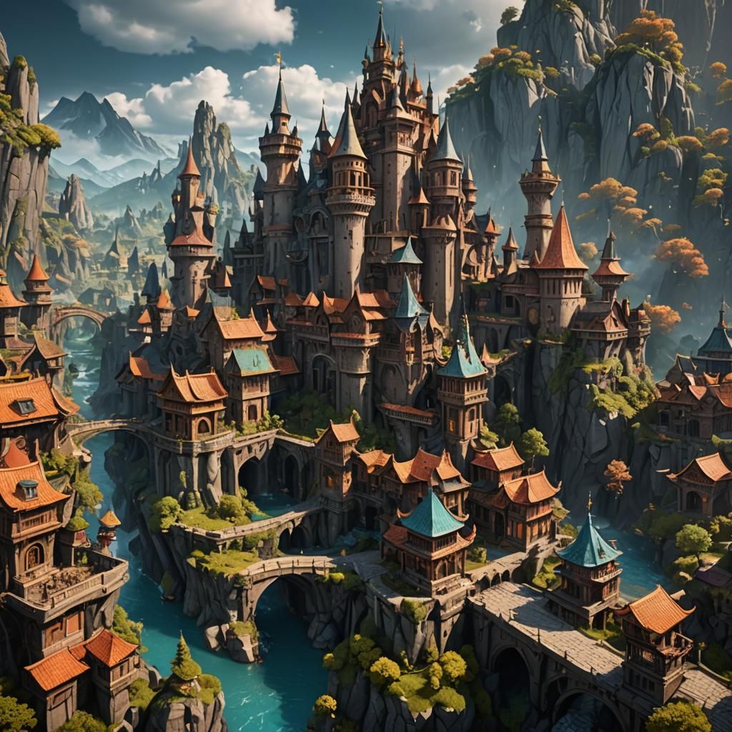 Fantastical Matte Painting in Deep Color