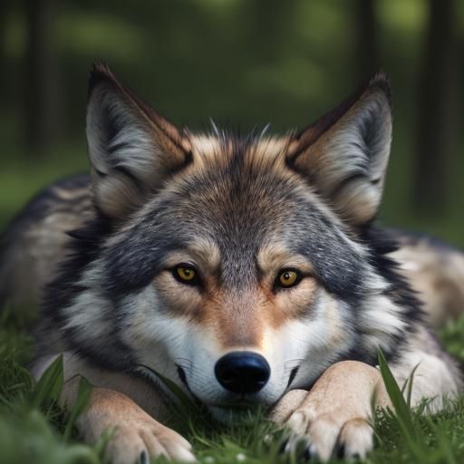 Wolf Portrait in Dreamy Natural Light