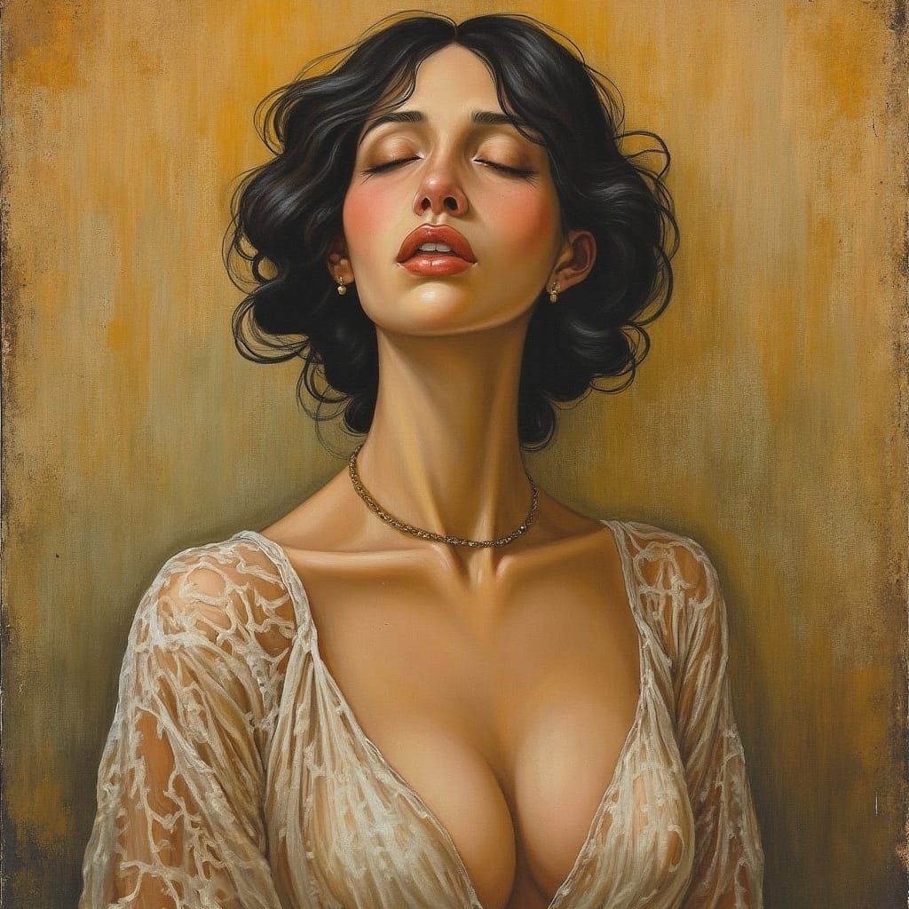 Captivating Woman in Art Nouveau Style