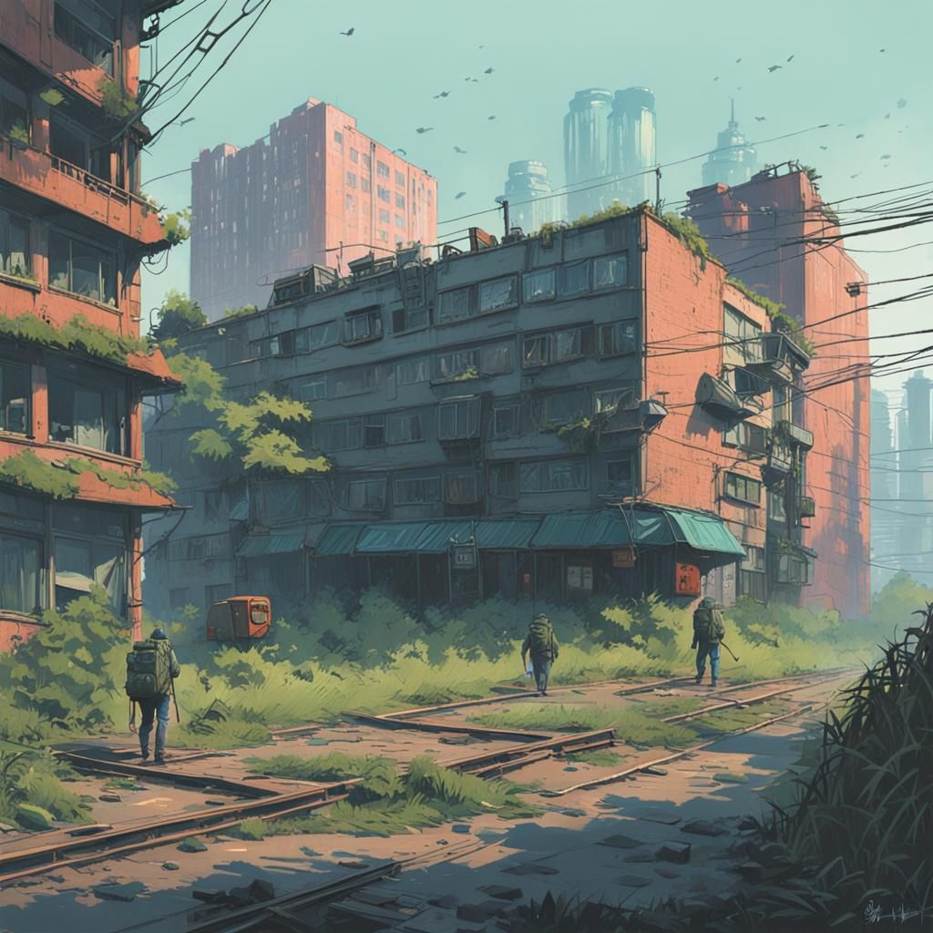 Post-Apocalyptic Shanghai Raider Gangs in Digital Art