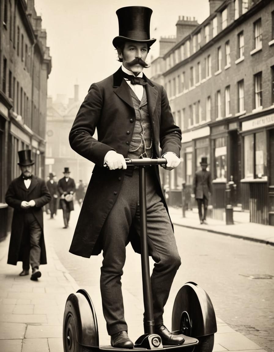 Victorian Man on a Segway