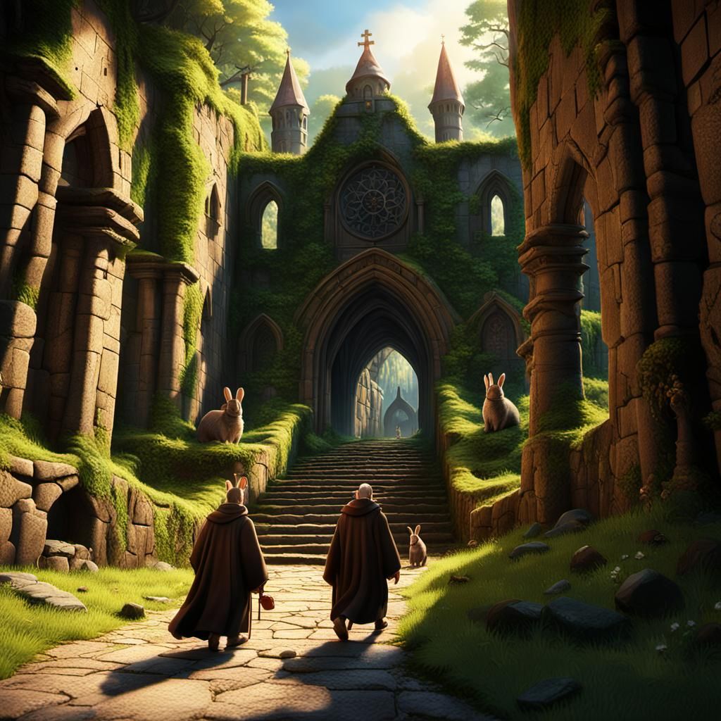 Redwall Abbey: A Matte Painting of Forest Life