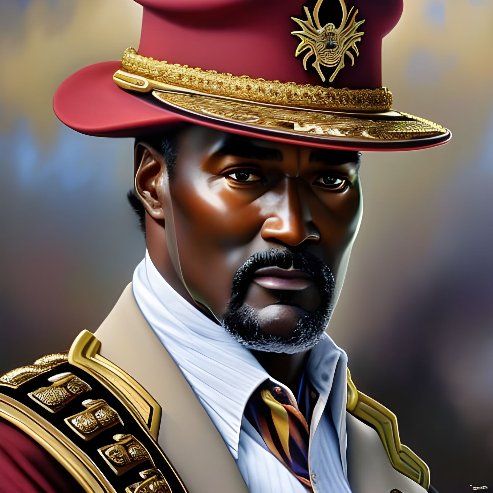 Karl Malone as Rococo Mailman: Hyperdetailed 8K Art