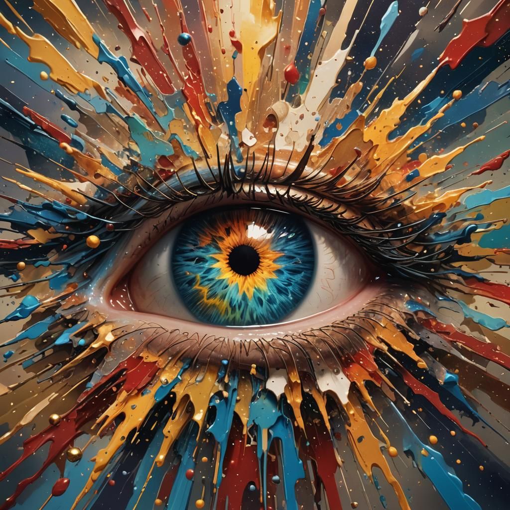 Hyperrealistic Star in the Eye of God