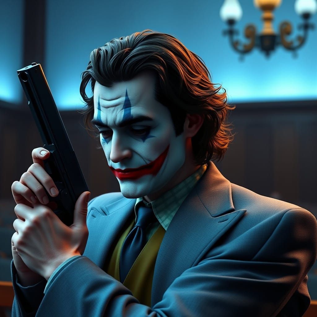 The Joker's Desperate Moment in a Haunting, Realistic Settin...