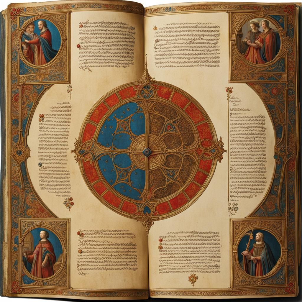 Illuminated Manuscript: Burned Parchment Journal Page