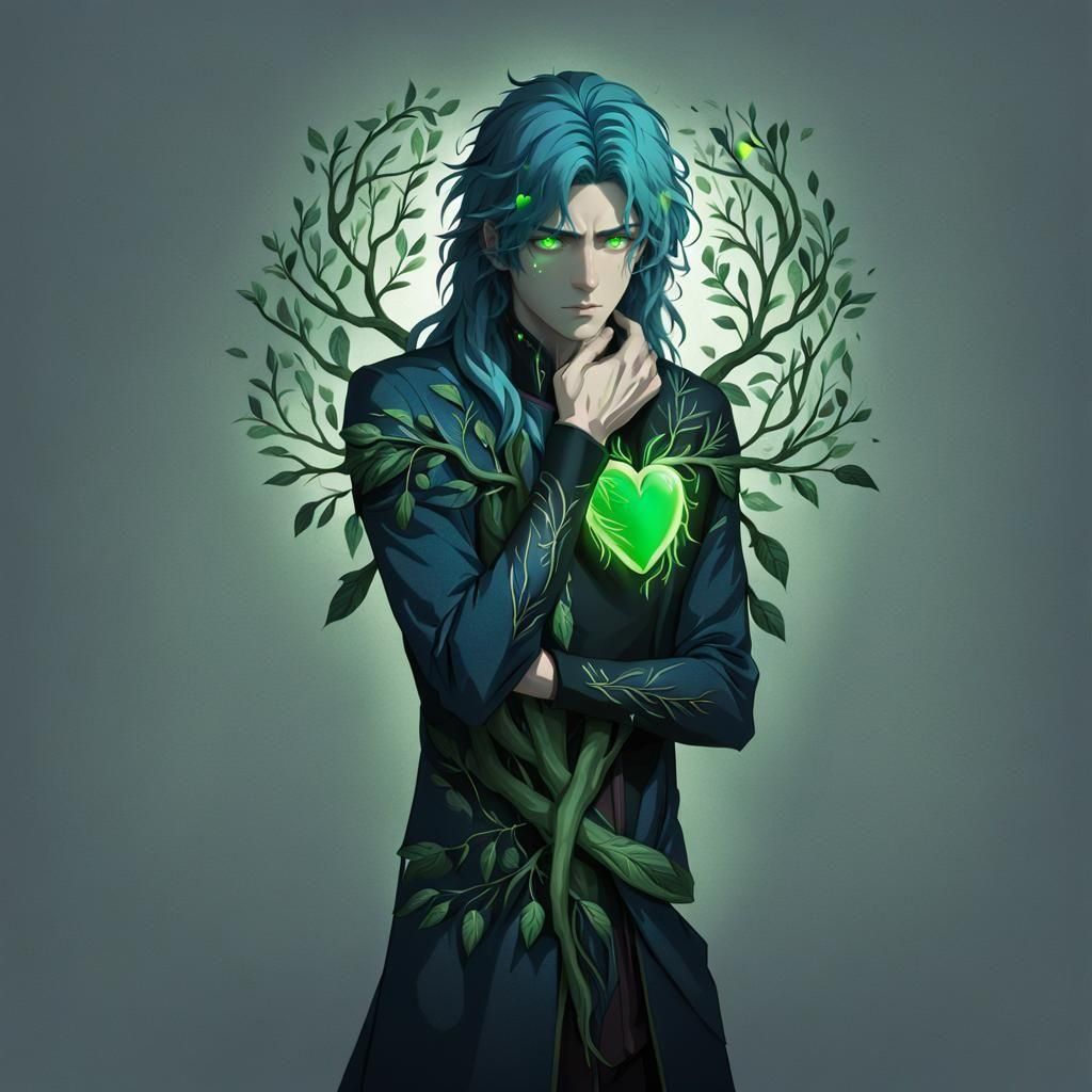 Blue-Haired Man's Heart Branches Out