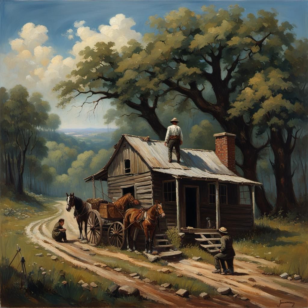 Constant Sorrow: Oil Painting in Gurney Style